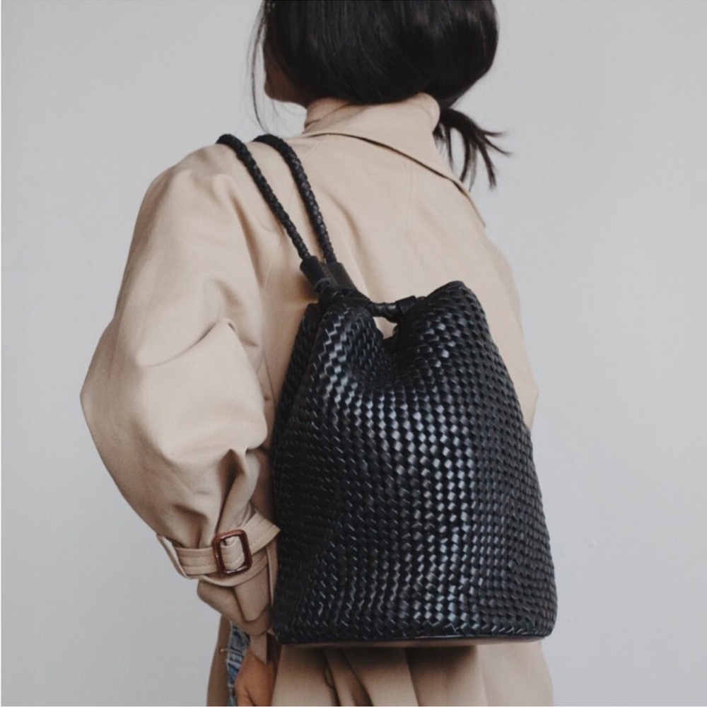 Bembien - Ava Black Woven Backpack